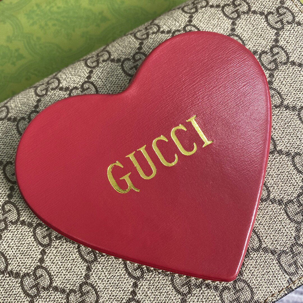 Gucci 637048 Valentine's Day Mini Shoulder Bag Brown