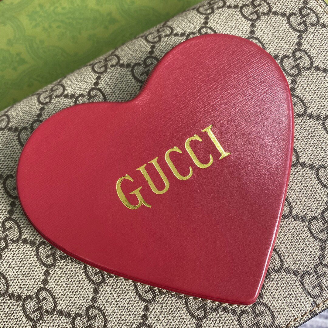 Gucci 637048 Valentine's Day Mini Shoulder Bag Brown
