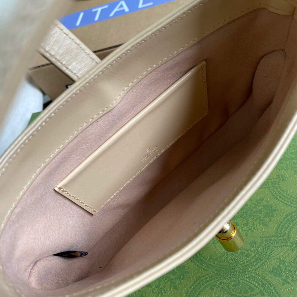 Gucci 637091 Jackie 1961 Mini Shoulder Bag Beige