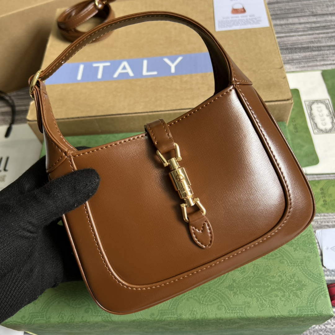 Gucci 637091 Jackie 1961 mini shoulder bag Brown - Default Title - View 4