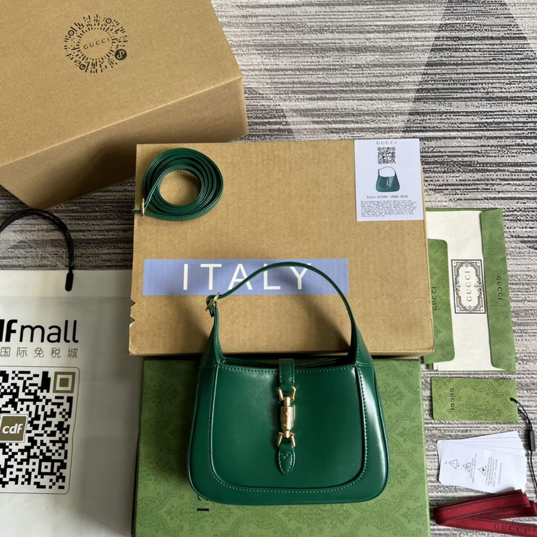 Gucci 637091 Jackie 1961 mini shoulder bag Green - Default Title - View 1