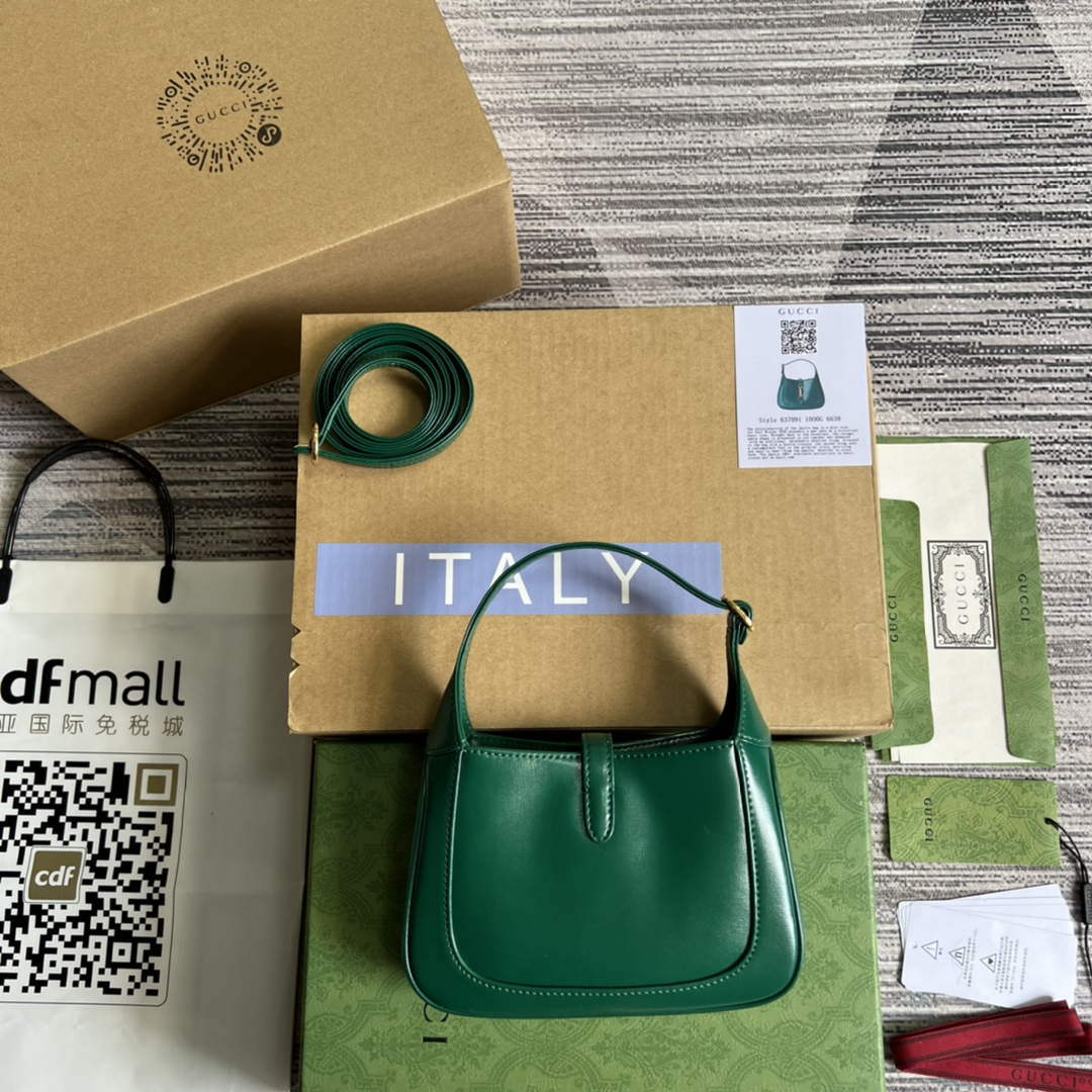 Gucci 637091 Jackie 1961 mini shoulder bag Green - Default Title - View 2