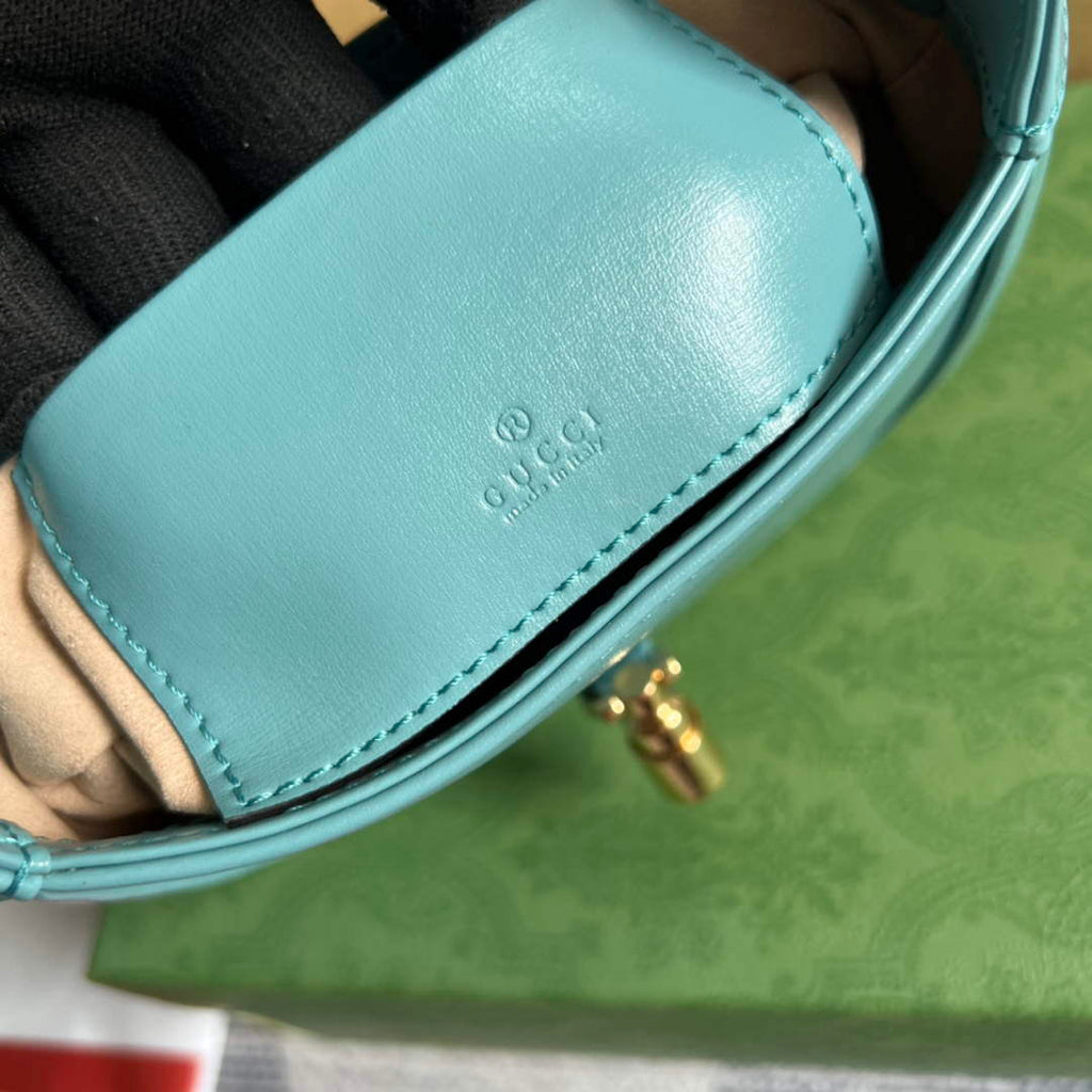 Gucci 637091 Jackie 1961 mini shoulder bag Light blue