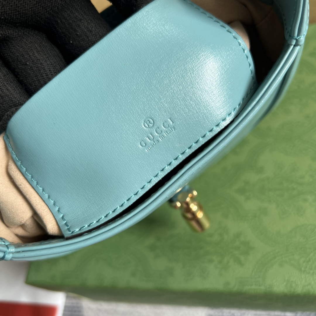 Gucci 637091 Jackie 1961 mini shoulder bag Light blue - Default Title - View 9