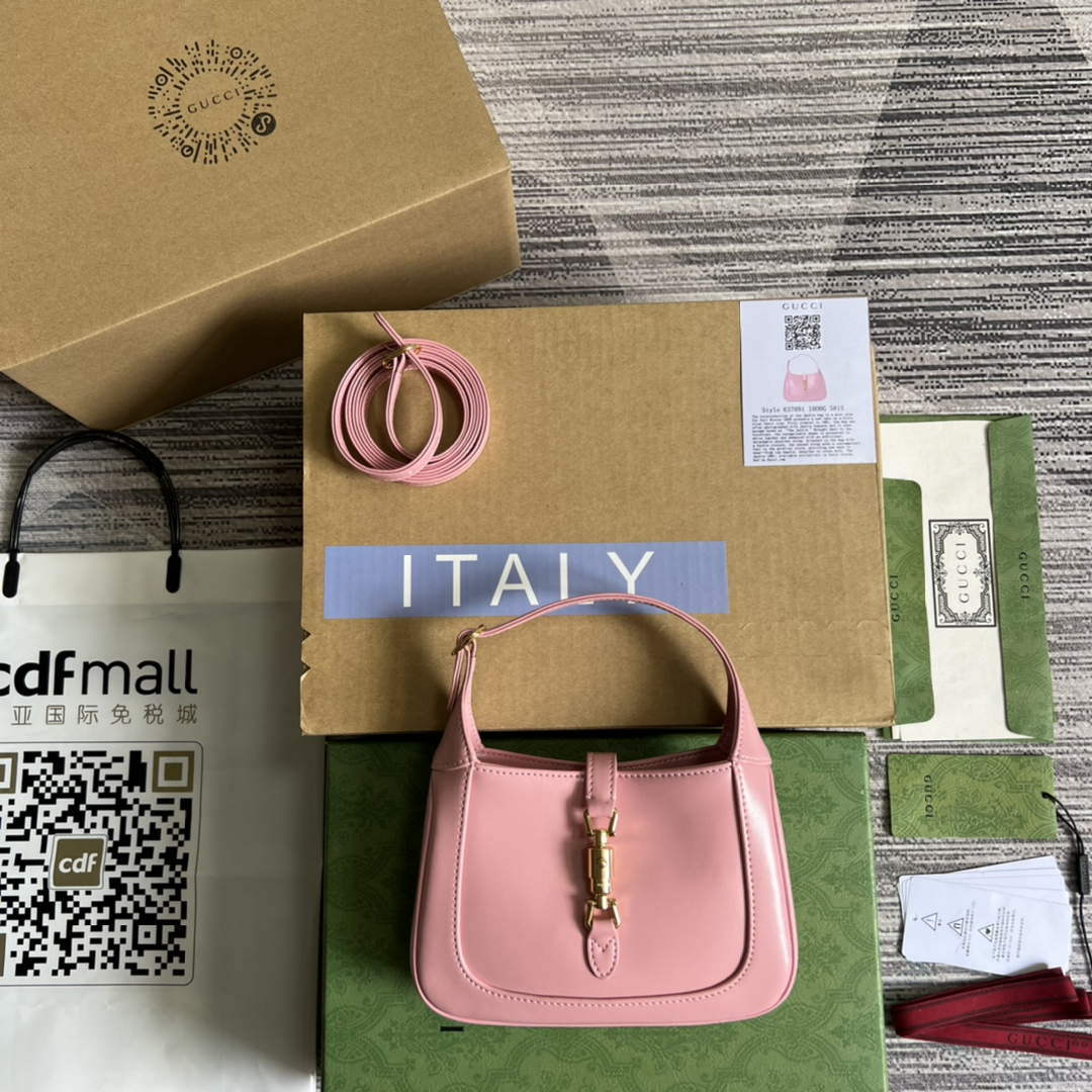 Gucci 637091 Jackie 1961 mini shoulder bag Pink - Default Title - View 1