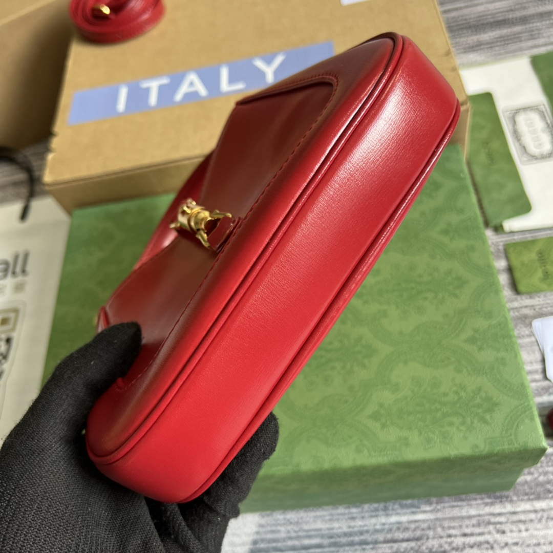 Gucci 637091 Jackie 1961 mini shoulder bag Red - Default Title - View 5