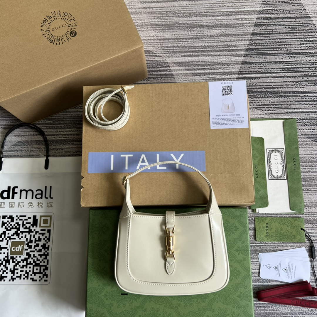 Gucci 637091 Jackie 1961 mini shoulder bag White - Default Title - View 1