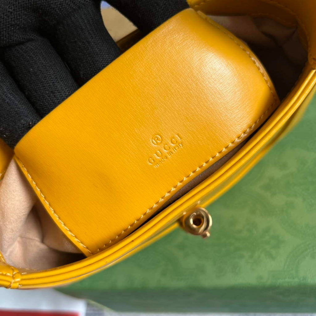 Gucci 637091 Jackie 1961 mini shoulder bag Yellow