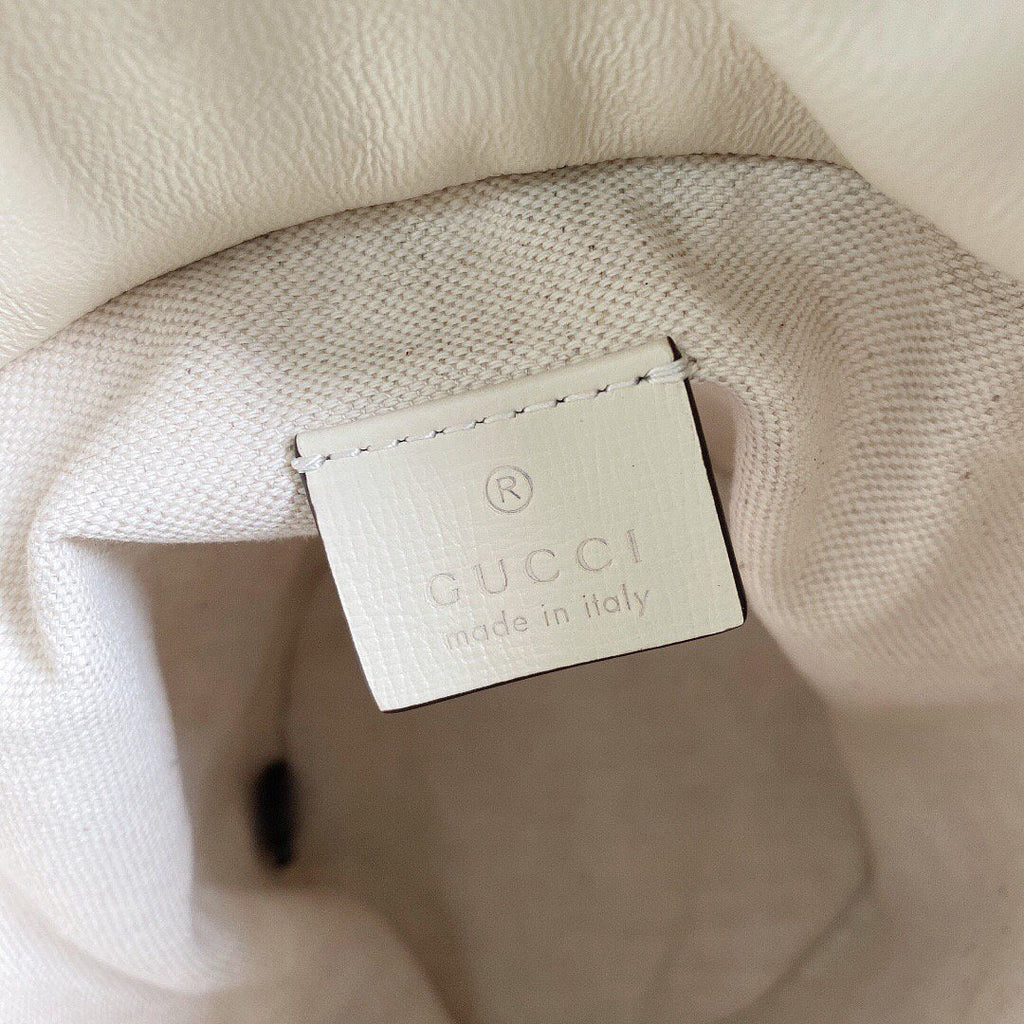 Gucci 637115 Gucci Horsebit 1955 Small Bucket Bag White