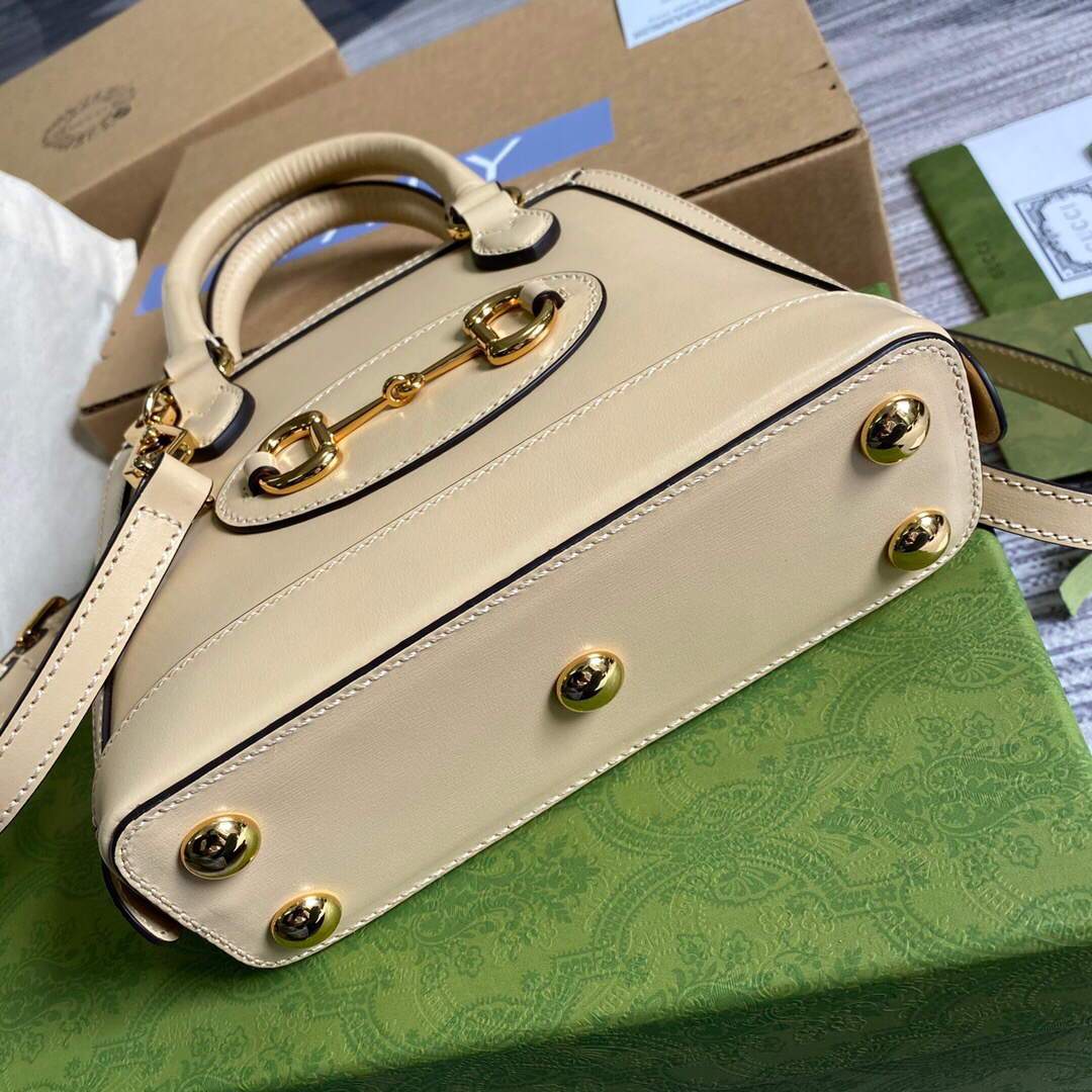 Gucci a€?40716 Gucci Horsebit 1955 Mini Top Handle Bag Beige