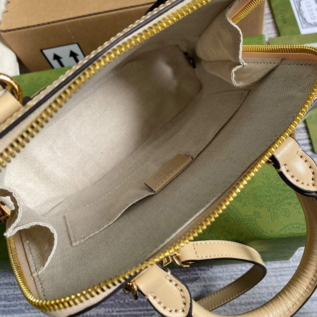 Gucci a€?40716 Gucci Horsebit 1955 Mini Top Handle Bag Beige