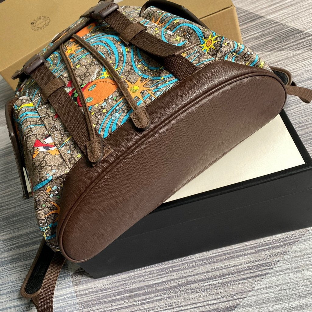 Gucci 645051 Disney x Gucci Donald Duck Medium Backpack Brown