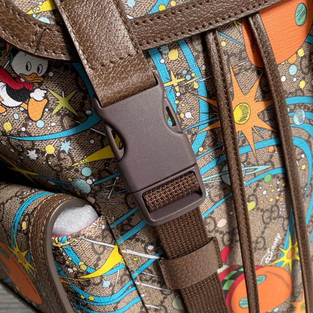 Gucci 645051 Disney x Gucci Donald Duck Medium Backpack Brown