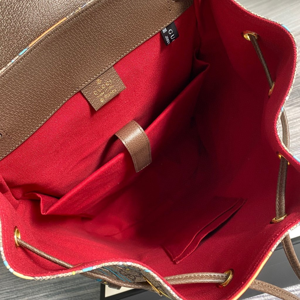 Gucci 645051 Disney x Gucci Donald Duck Medium Backpack Brown