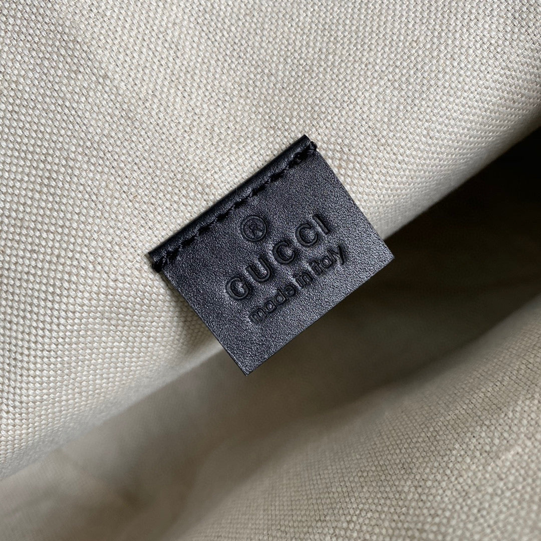 Gucci ?645093 GG embossed belt bag Black GG embossed leather