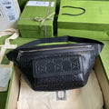 Gucci ?645093 GG embossed belt bag Black GG embossed leather