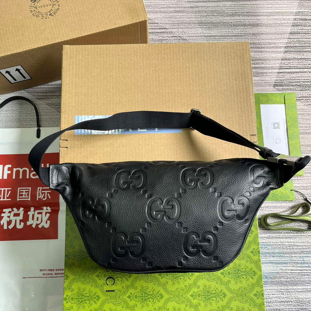 Gucci 645093 Jumbo GG Belt Bag Black