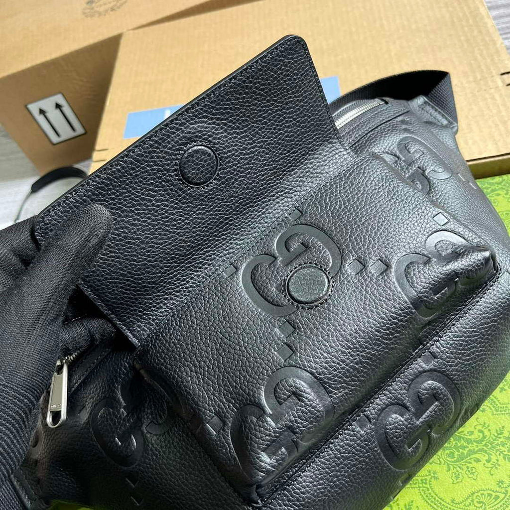 Gucci 645093 Jumbo GG Belt Bag Black