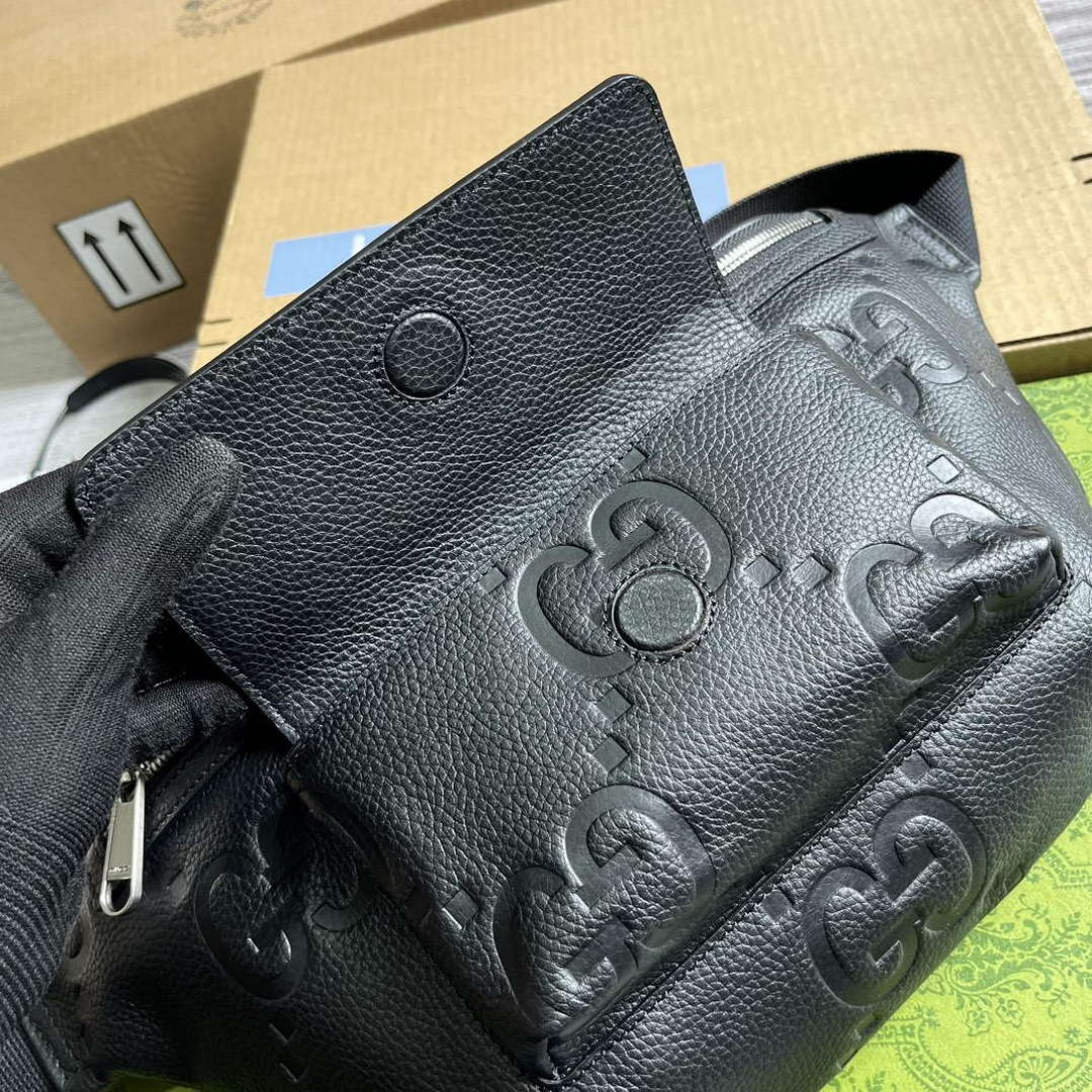 Gucci 645093 Jumbo GG Belt Bag Black