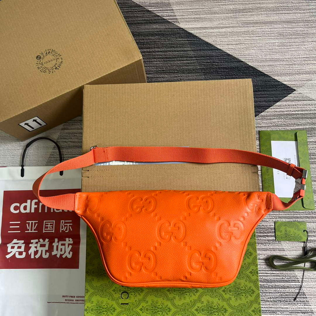 Gucci 645093 Jumbo GG Belt Bag Orange