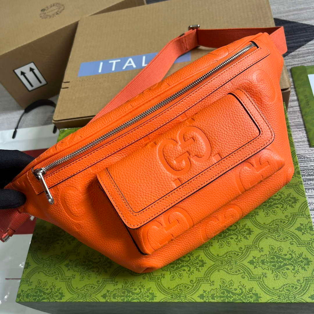Gucci 645093 Jumbo GG Belt Bag Orange