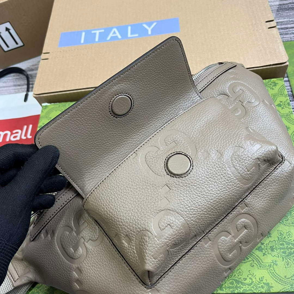 Gucci 645093 Jumbo GG Belt Bag Taupe