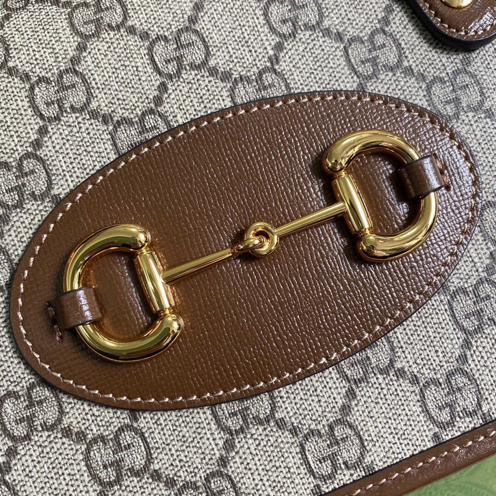 Gucci 645453 Gucci Horsebit 1955 Mini Top Handle Bag Brown