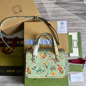 Gucci 645453 Gucci Horsebit 1955 Mini Top Handle Bag Green - Default Title - View 2