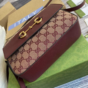 Gucci 645454 Gucci Horsebit 1955 Small Shoulder Bag Wine Red - Default Title - View 7