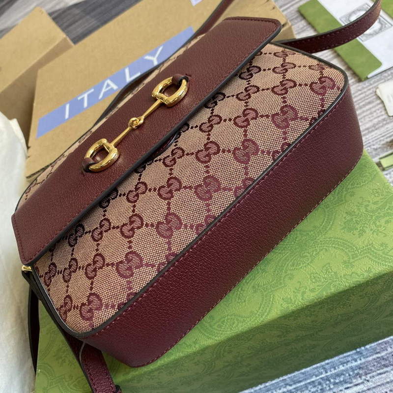 Gucci 645454 Gucci Horsebit 1955 Small Shoulder Bag Wine Red - Default Title - View 7