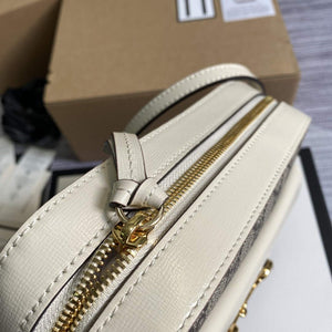 Gucci 645454 GG Horsebit 1955 Small Shoulder Bag Beige - Default Title - View 7