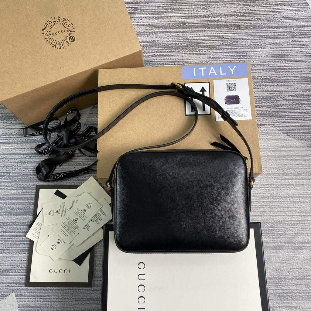 Gucci 645454 Gucci Horsebit 1955 Small Shoulder Bag Black