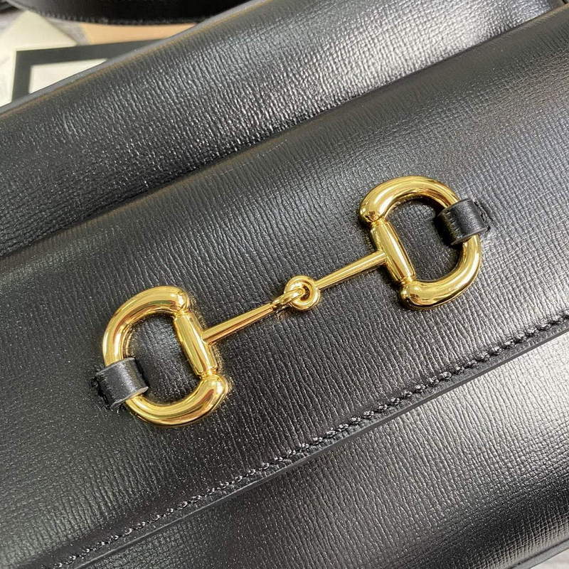 Gucci 645454 Gucci Horsebit 1955 Small Shoulder Bag Black