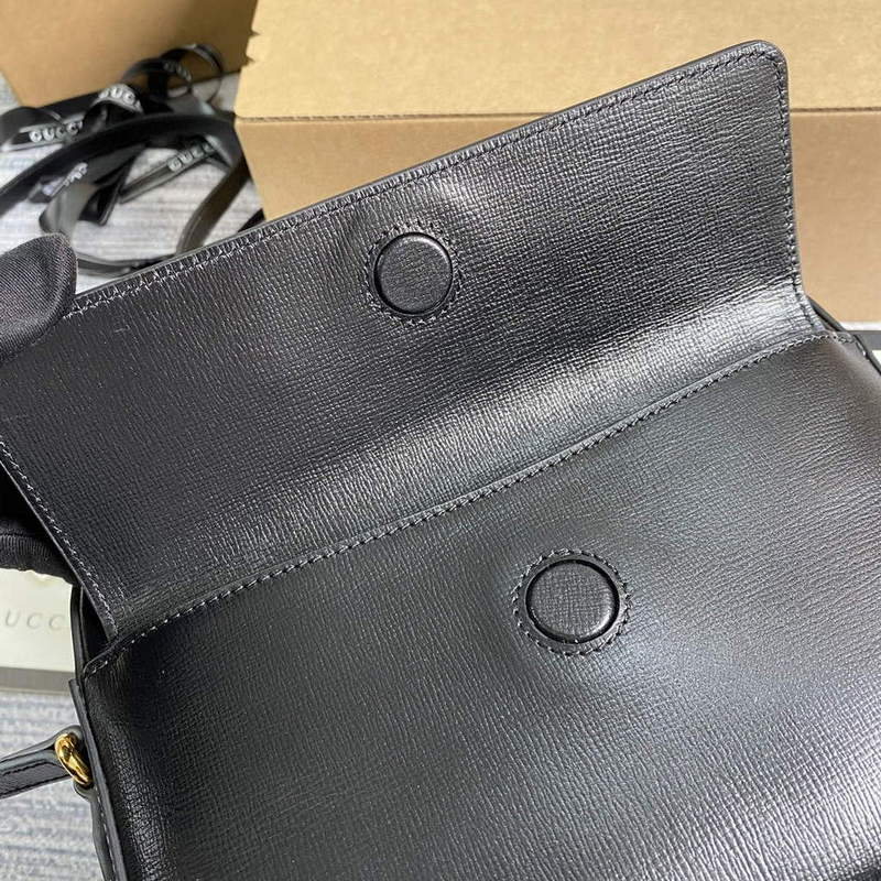 Gucci 645454 Gucci Horsebit 1955 Small Shoulder Bag Black