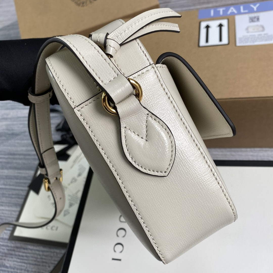 Gucci 645454 Gucci Horsebit 1955 Small Shoulder Bag Beige - Default Title - View 5