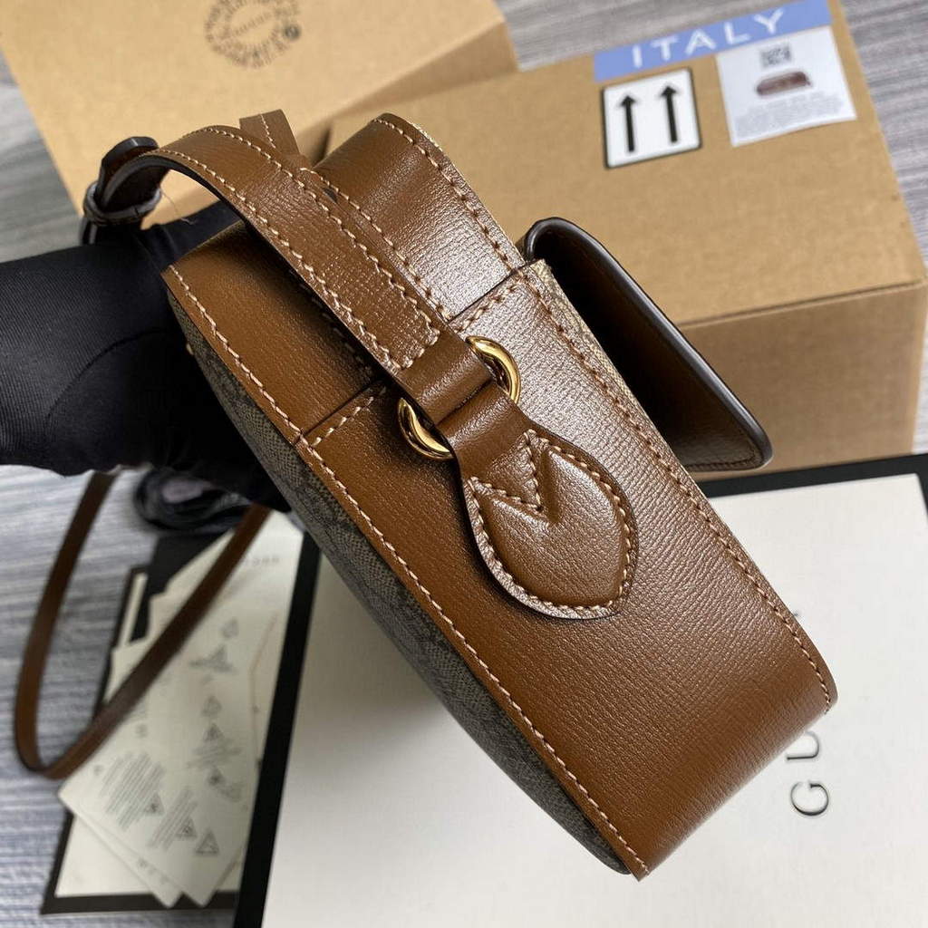 Gucci 645454 Gucci Horsebit 1955 small shoulder bag Biege and brown