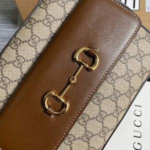 Gucci 645454 Gucci Horsebit 1955 small shoulder bag Biege and brown - Default Title - View 5
