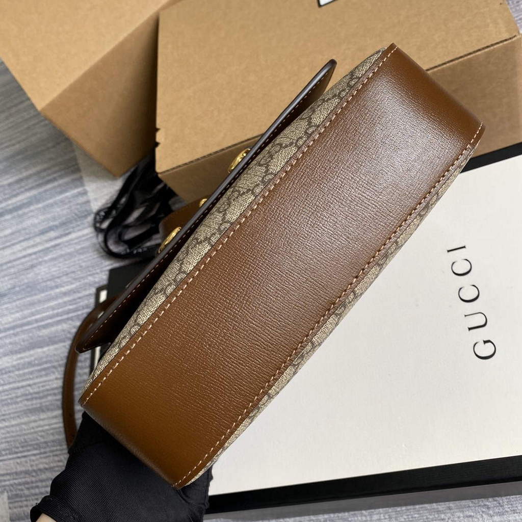 Gucci 645454 Gucci Horsebit 1955 small shoulder bag Biege and brown