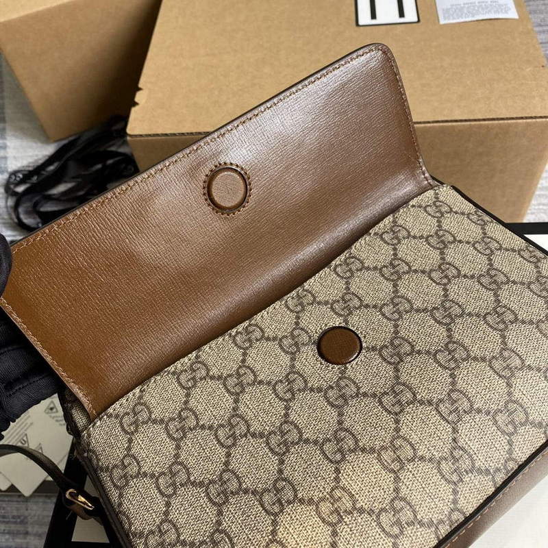 Gucci 645454 Gucci Horsebit 1955 small shoulder bag Biege and brown - Default Title - View 7
