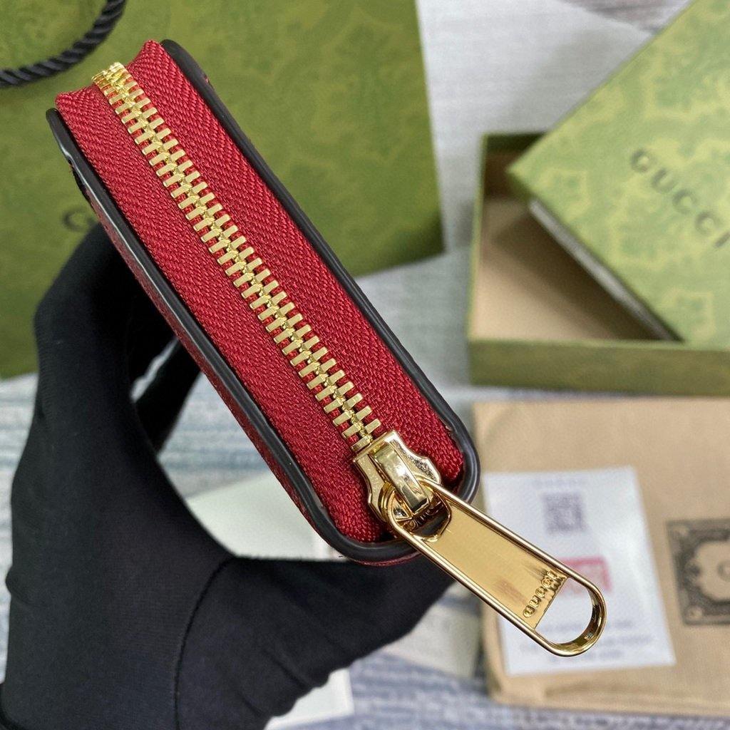 Gucci 647787 Doraemon x Gucci Zip Around Wallet Red - luxibagsmall