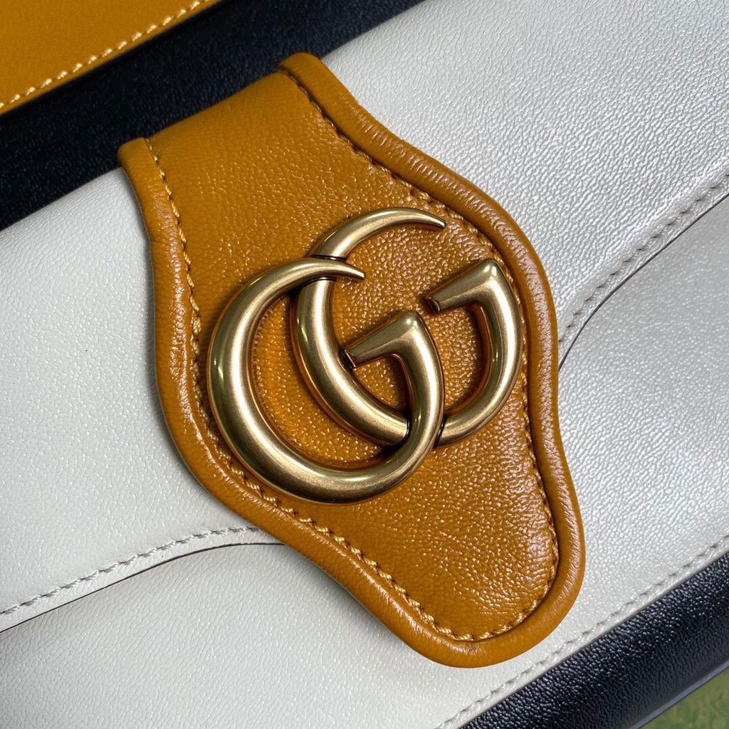 Gucci 648999 Small Shoulder Bag With Double G Black White