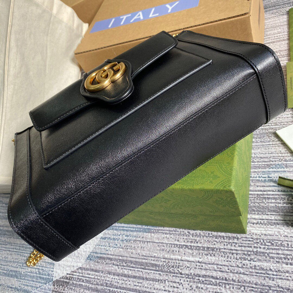 Gucci 648999 Small Shoulder Bag With Double G Black