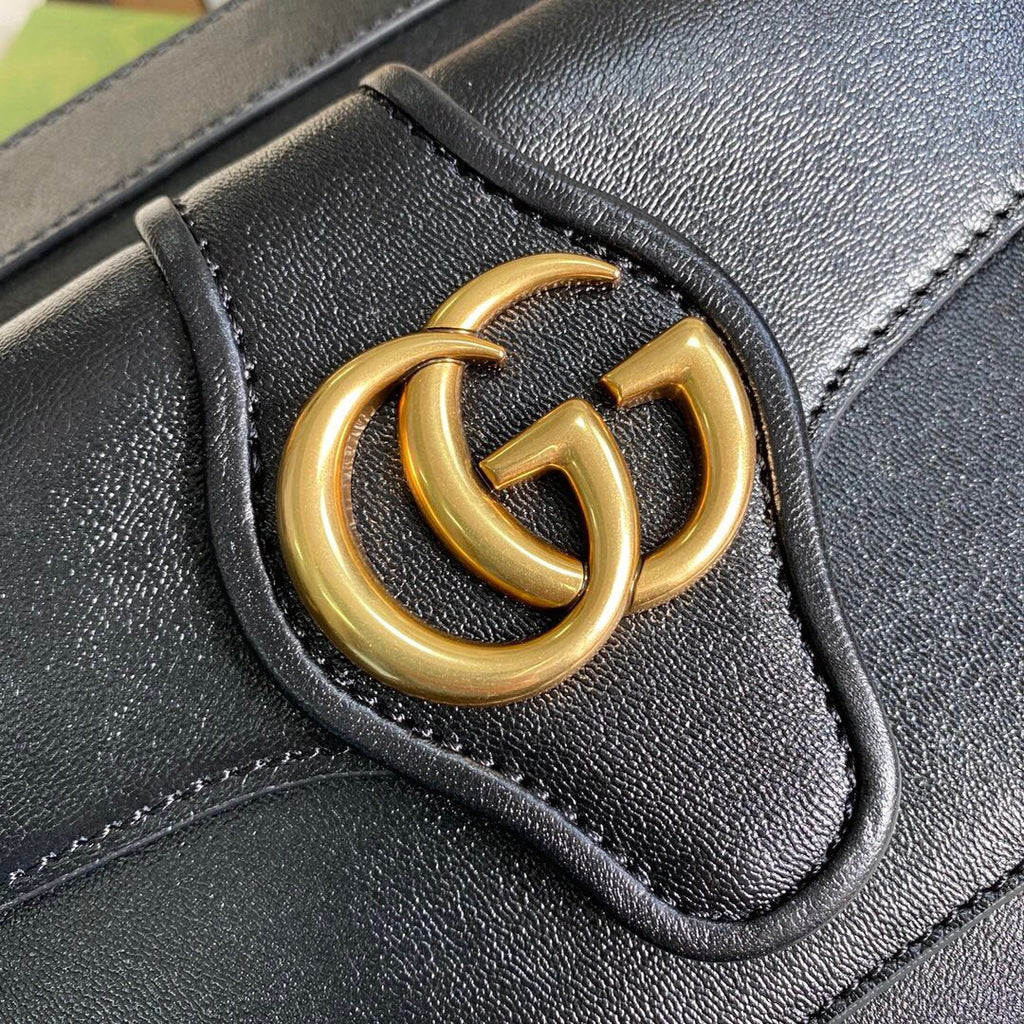 Gucci 648999 Small Shoulder Bag With Double G Black