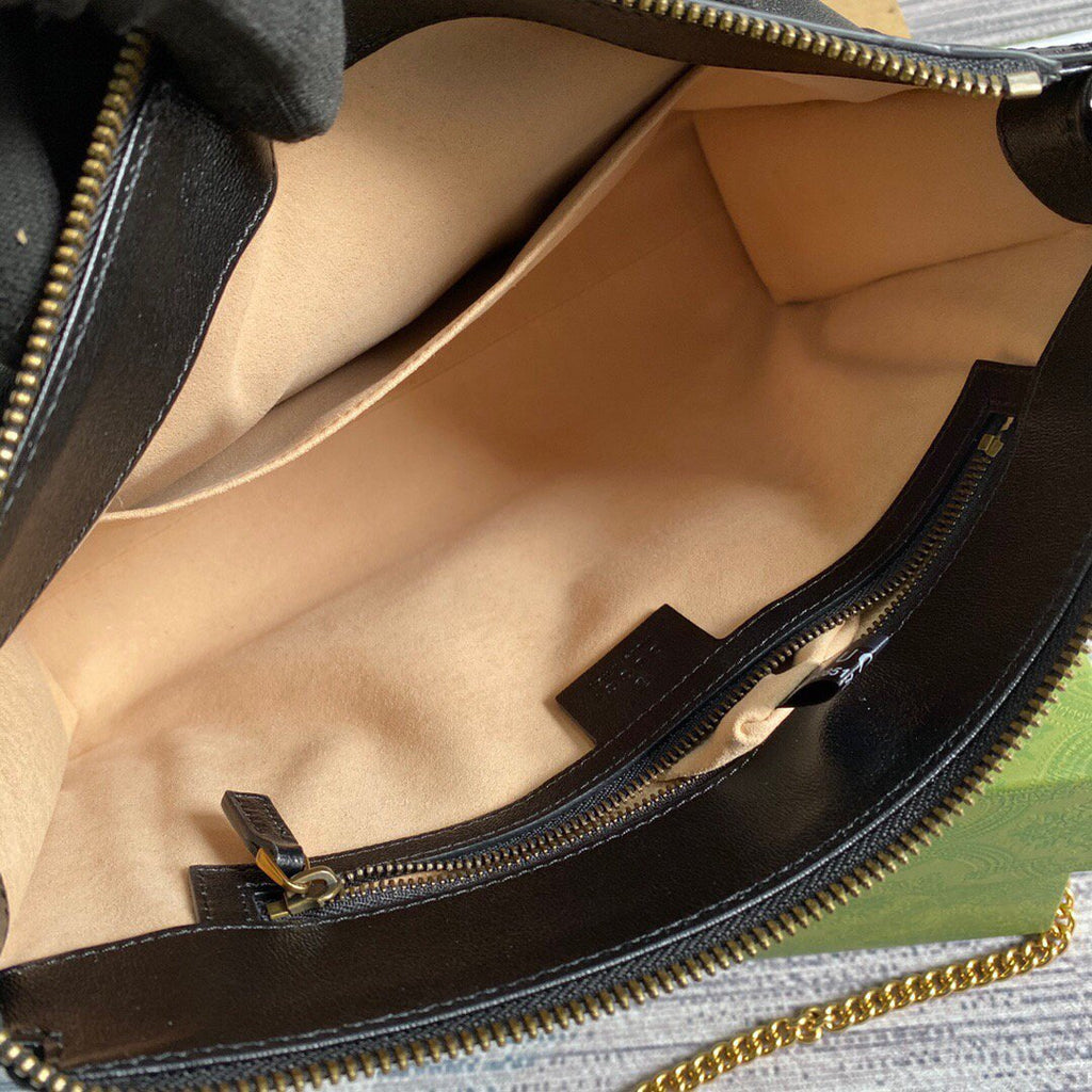Gucci 648999 Small Shoulder Bag With Double G Black