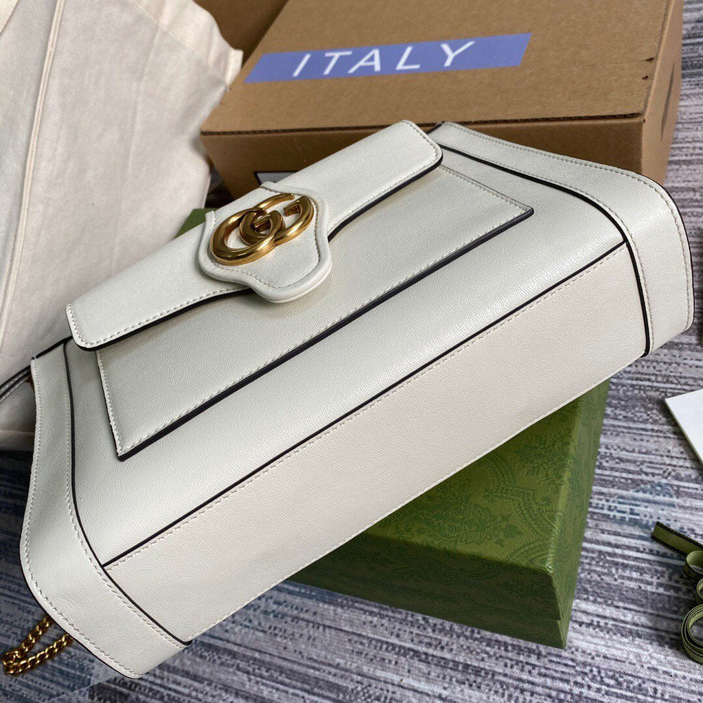 Gucci 648999 Small Shoulder Bag With Double G White