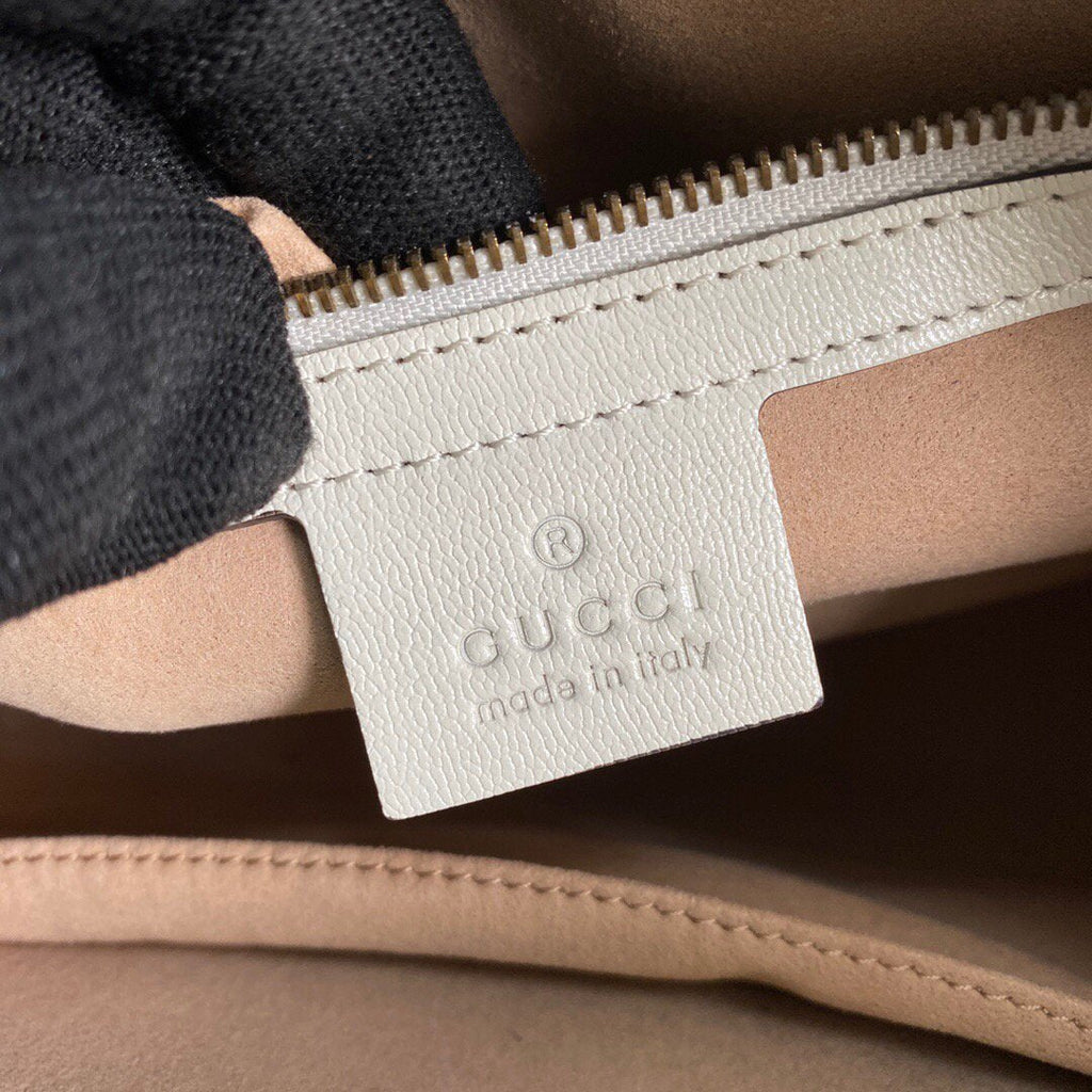 Gucci 648999 Small Shoulder Bag With Double G White