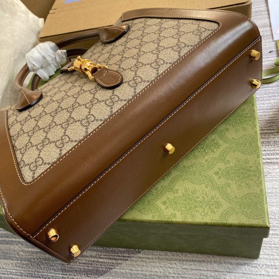 Gucci 649016 Gucci Jackie 1961 Medium Tote Bag Brown