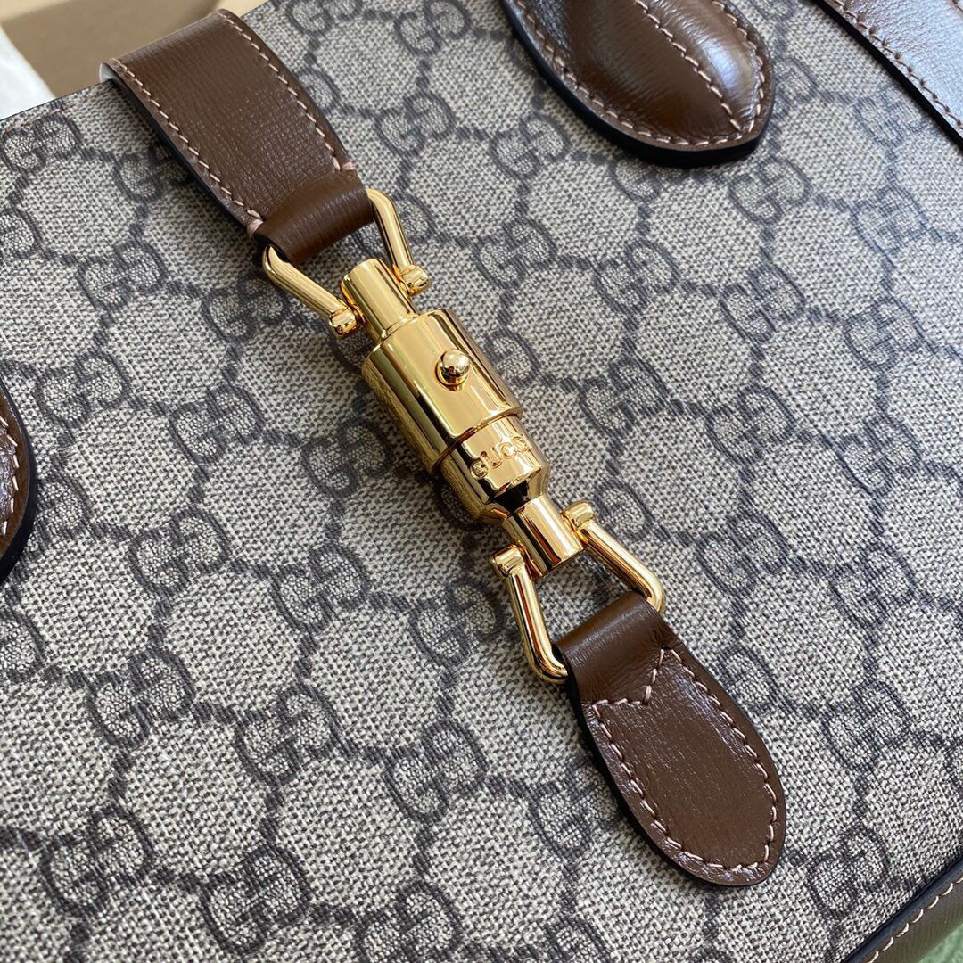 Gucci 649016 Gucci Jackie 1961 Medium Tote Bag Brown