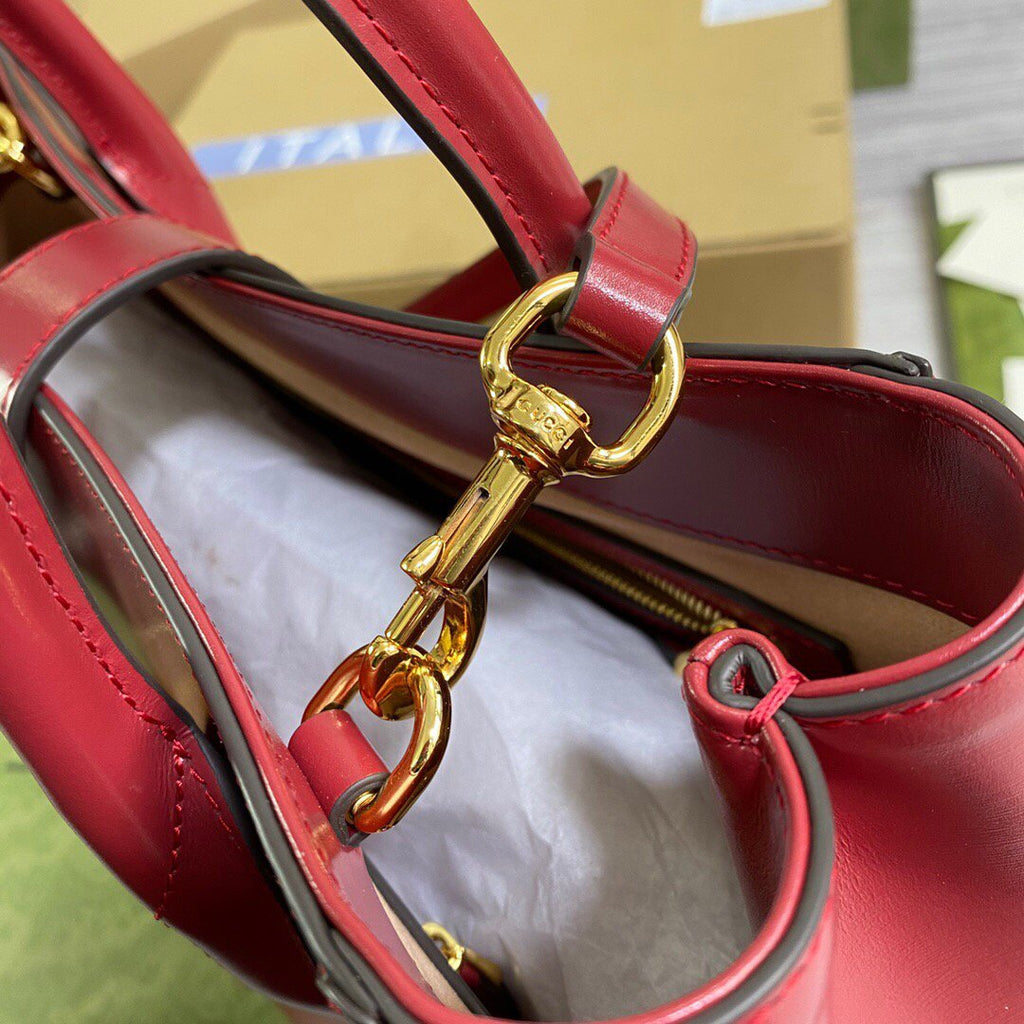 Gucci 649016 Gucci Jackie 1961 Medium Tote Bag Red