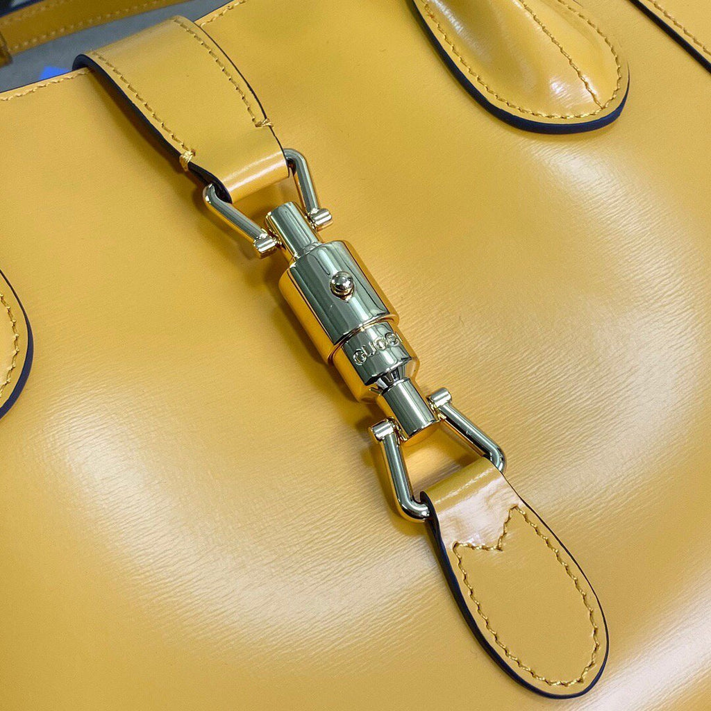 Gucci 649016 Gucci Jackie 1961 Medium Tote Bag Yellow